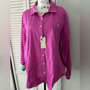 Van Heusen Bright Pink Button Up Classic Fit